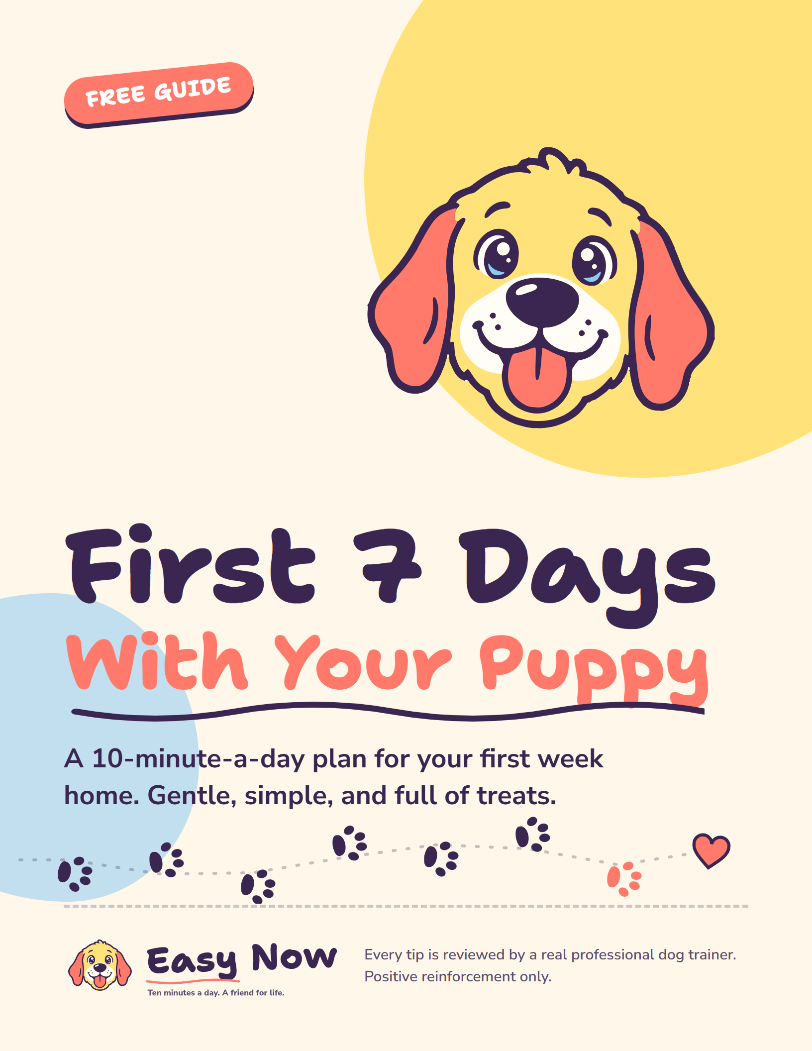 Cover of the free guide First 7 Days With Your Puppy
